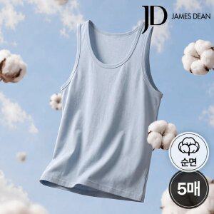 JD 남성 코튼 이너 청회색 민소매 런닝 5PACK
