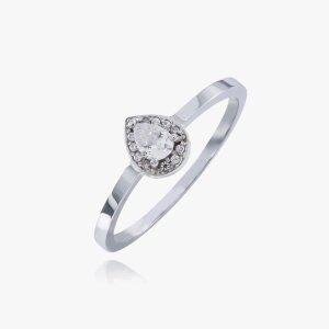 엘렌쥬얼리 실버 Silver 925 물방울 큐빅 미스 링 은 반지