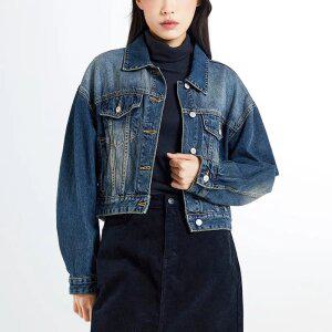 [스파오] 크롭 데님 트러커 재킷 (SPJEE49G02-K)