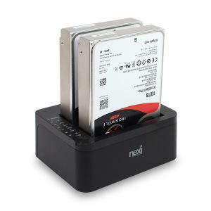 넥시 USB3.0 2베이 SSD HDD 하드 도킹 스테이션 NX619