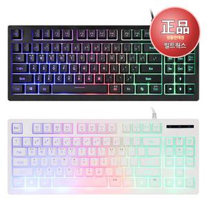 :앱코 K150 텐키리스 레인보우 LED 게이밍 멤브레인 (블랙) 키보드 정품