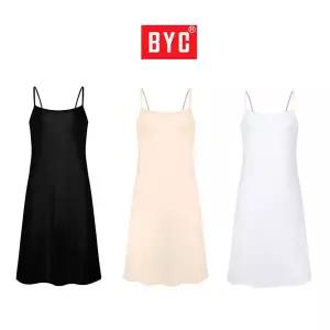 BYC 인견 끈슬립 여성 여름 실크 끈조절 슬립원피스 롱속치마