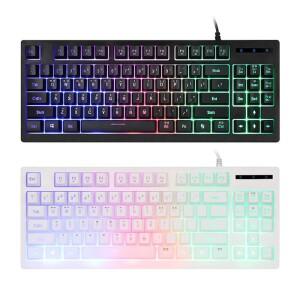 앱코 HACKER K150 텐키리스 레인보우 LED 게이밍 멤브레인 (블랙)