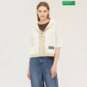 베네통 스카시 단작 후드 집업 니트 BAKCA6531