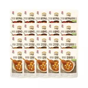 다담 양념 4종세트(순두부찌개 x5개+부대찌개 x5개+된장찌개 x5개+강된장 x5개)