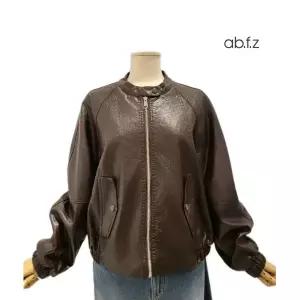 [롯데백화점]abfz 오버핏 레더 점퍼 APZ4HL04J