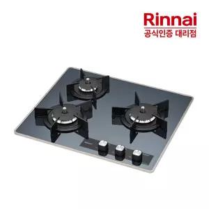 [전국설치] 린나이 3구 컬러레인지 가스쿡탑 RBR-PF3600L 가스레인지 리플렉트 HY