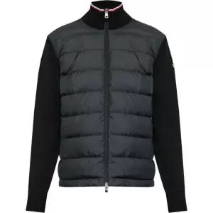 (당일) 25FW 몽클레어 로고 패치 블랙 패딩 가디건 K2091 9B00003 M1367 999