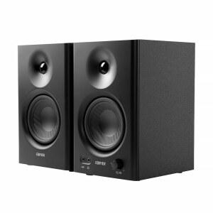 Edifier MR4 기반 스튜디오 모니터 스피커, 4인치 활성 근거리 참조 스피커 - 검은색 페어