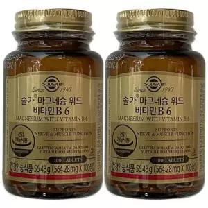 솔가 마그네슘 위드 비타민B6 100정 x 2병 x2SET (AD)