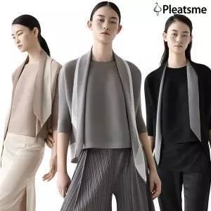[하프클럽/](26SS 최신상 신세계 ) 에센셜 플리츠 스카프 블라우스 세트