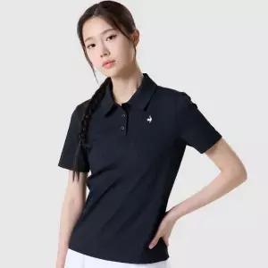 [롯데백화점]르꼬끄 여성 케이블 폴로티셔츠 QR222ETS54_BLK