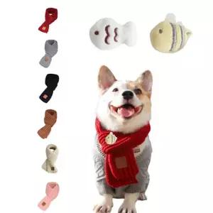 애견 머플러 목도리 강아지 고양이 따뜻한 의류 니트 EWD32CB2