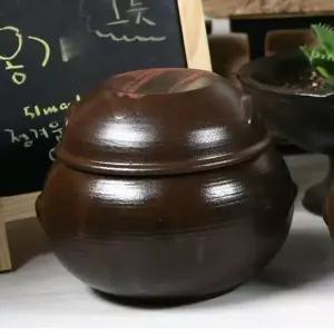 고품질 자배기 옹기 항아리 4호 1kg 용기 김치통 냉장고보관용기 (W011D29)