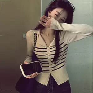 후드 크롭 니트 얇은 여리핏 롱 가디건 가을 KWFFPH8C