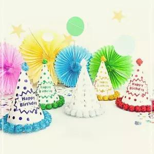 고깔파티모자 POP도트 생일장식소품 백일상소품 생일파티 홈파티 HWD02267