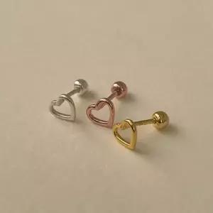 피 은 925 heart 112 piercing 귀 쥬얼리 Empty OWF00314