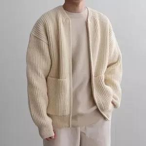 집업 루즈핏 골지 가디건 남성아우터 가을 편안한 실루엣의 AWFKLWFA