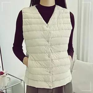 오리털 경량패딩조끼 여성 얇은 덕다운 슬림핏 작업복 회사 ZWFG1YR6