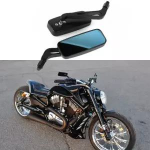 할리 크루저 Bobber Chopper Softail Sportster ATV 모터 미러 Black
