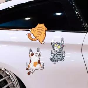 차량 흠집 스크래치 고양이 스티커 자동차