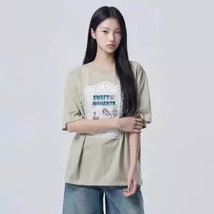 [베네통](신세계 사우스시티)레이스 패치 반팔 티셔츠 (BATS47631)