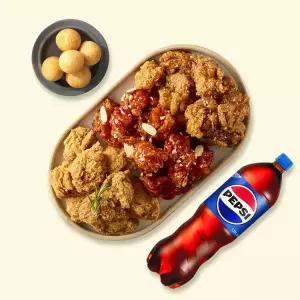 [자담치킨] 3반순살치킨세트(간장)+치즈볼+콜라1.25L
