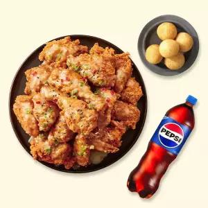 [자담치킨] 맵슐랭치킨+치즈볼+콜라1.25L