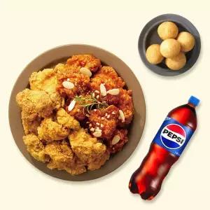 [자담치킨] 반반순살치킨+치즈볼+콜라1.25L