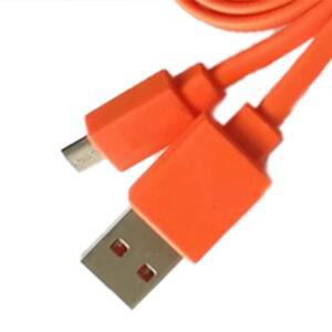 오렌지 USB 전원 충전기 케이블 코드 국수 라인 충전 케이블 JBL 충전 3 + Flip3 Flip2, 블루투스 스피커