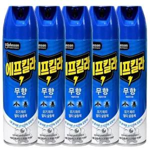 [에프킬라] 무향 에어로졸 600mlX5개 모기약 파리 나방 러브버그 살충제