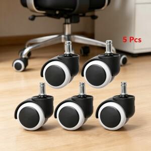 무소음 범용 사무실 의자 캐스터 5개/세트  10mm/11mm 2인치 PU 휠(서클립/나사 포함) 대형