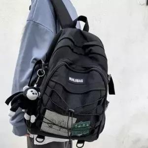 캐주얼가방 중학생 고등학생 책가방 데일리 인기 백팩 가방 블랙