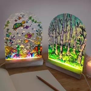LED 아크릴 무드등 만들기(원목받침)