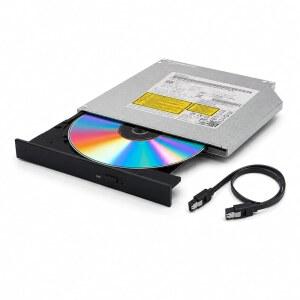 POINWER 9.5mm SATA 내장 DVD RW 드라이브, GUD1N 슬림 트레이 로딩 광학 드라이브, M-DISC 지원 8배 CD DVD 버너 라이터, 노트북 및 슬림 데스크톱용 슈퍼 멀티 교체, 데이터 케이블 포함
