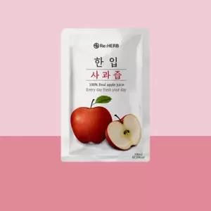 [한입] 100% 물 한방울 넣지않은 사과즙 100mlx30포[3박스]