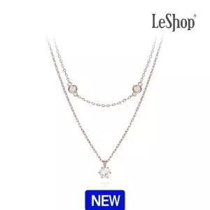[르샵주얼리] 14K 라운드 베젤 두줄 목걸이(GoldPlated)_LJ6098BRN