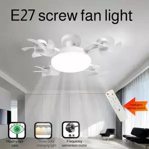 실링펜 조명 실링팬 led 등 E27 팬 2-in-1 60W 드론 디자인 천장 선풍기 리모컨 포함 AC85-265V 전구 가정
