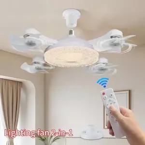 실링펜 조명 실링팬 led 등 2-in-1 드론형 LED 천장 선풍기 리모컨으로 조광 가능50-60w 저소음 3단 속도