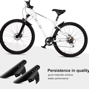 1PC 카본 패턴 자전거 펜더 초경량 MTB 머드 가드 산악 사이클링용 앞뒤 바퀴