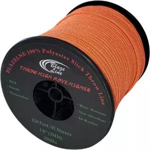 Blaze Line 100 폴리에스터 클라이밍 스로우 라인 로프 3mm(1/8인치) 150피트 스풀 코드 350파운드 인장