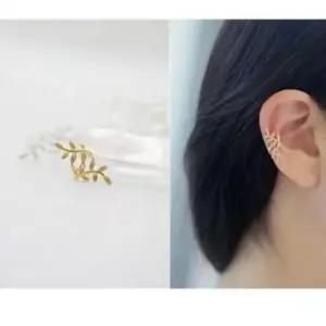 나뭇잎귀걸이 부드러운 빈티지 여행룩 간절기 이어커프 빈티지 웨딩게스트 스타일리쉬