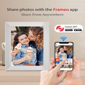 10.1인치 화이트 클라우드 포토앨범 WIFI 디지털 액자 Frameo 앱 내장 32G 메모리 1280x800 IPS 화면