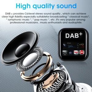 안드로이드 용 USB 어댑터가있는 자동차 DAB + 안테나 유럽 디지털 신호 헤드 유닛 라디오 GPS 스테레오