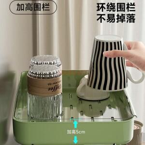 1pcs 더블 레이어 컵 홀더 데스크탑 워터 스토리지 랙 커피 다이닝 테이블 티