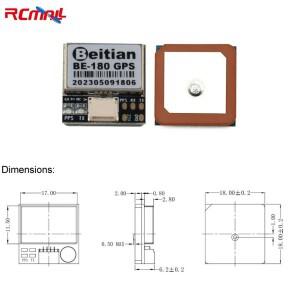 안테나 장착 Beitian GPS 모듈, BE-180 M10 GNSS 초저전력 리시버, 차량 드론용