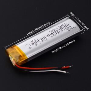 JST1.0 3P 901860 3.7V 1000mAh 충전식 리튬 폴리머 배터리 Lipo