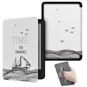 Kindle Paperwhite 12th Painted Case 핸드 스트랩 포함 5 SA569P/SA568B 2024 보호 쉘용 스마트 커버