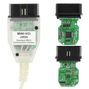 MINI VCI V18.00.008 최신 버전 FTDI FT232RL RQ 칩 Toyota/Lexus TIS Techstream 용 고성능 OBD SAEJ2534