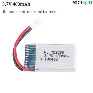 752035 3.7V 400mAh 35C 드론 배터리 X4 H107 H31 KY101 E33C U816A V252 H6C RC 쿼드콥터 모델 항공기 액